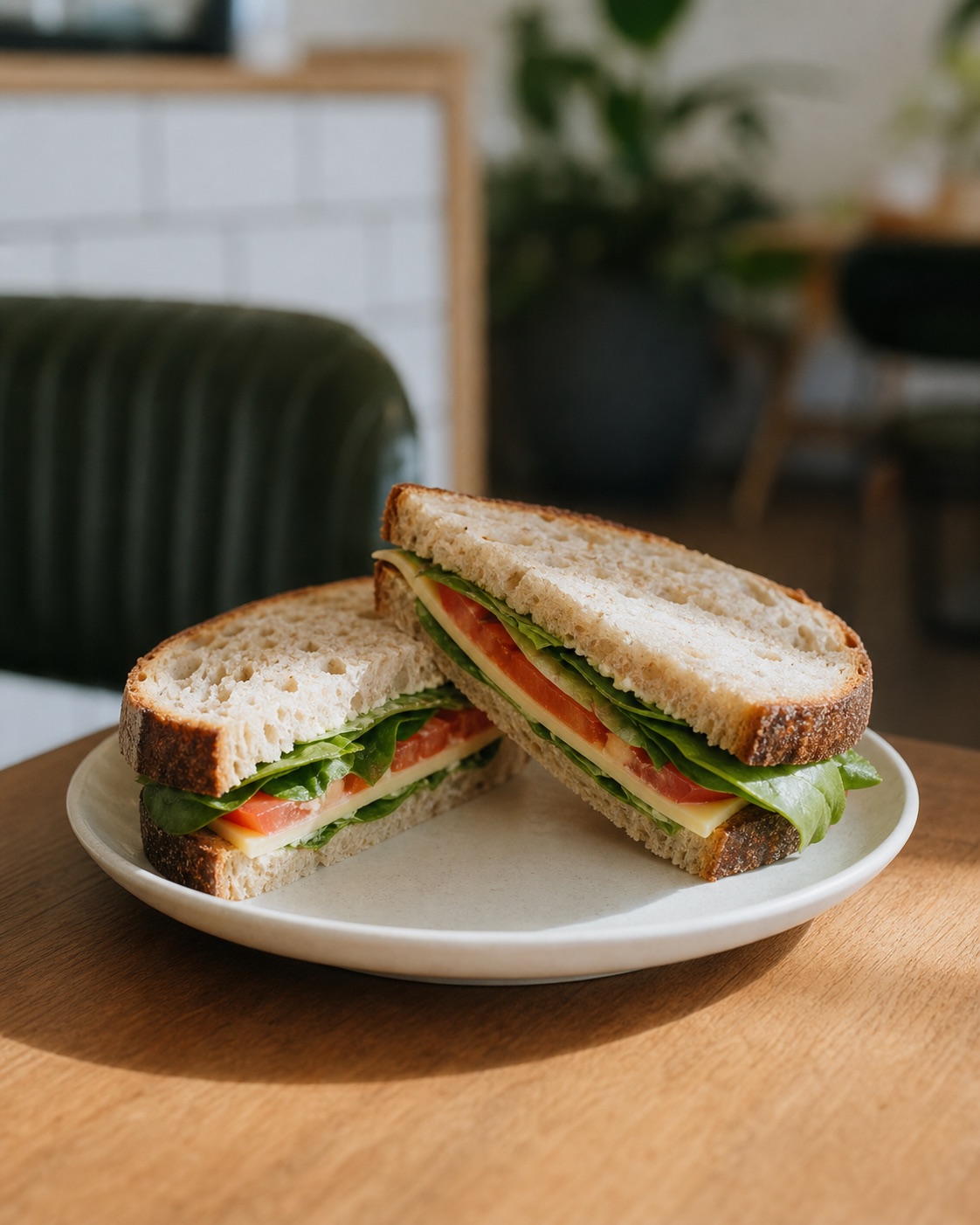 Concept image of a fresh cafe sandwich
